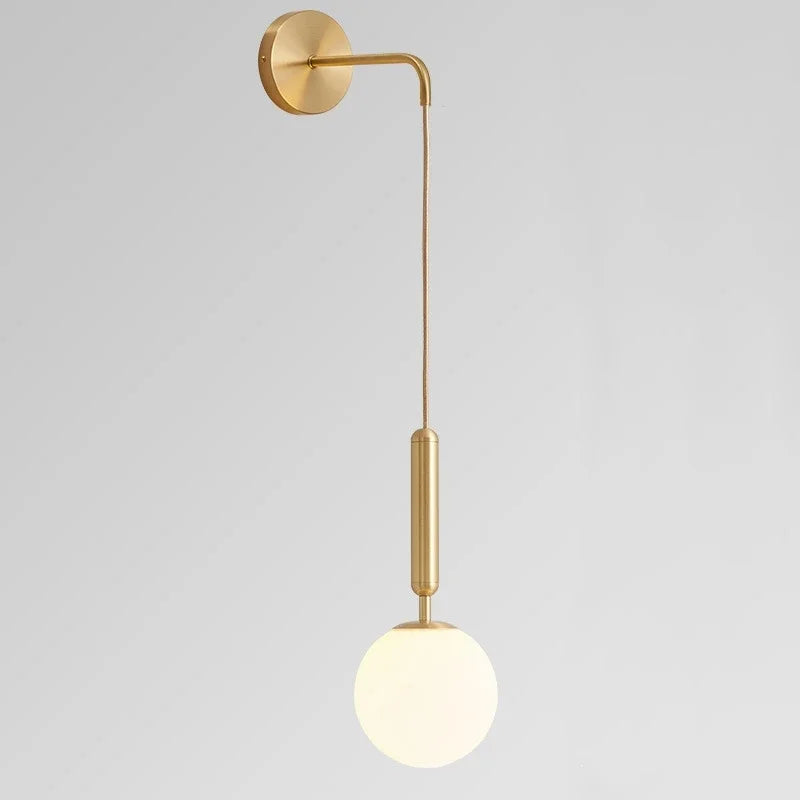 Minimalist LED Wall Light – Elegant Glass Bedside Lamp